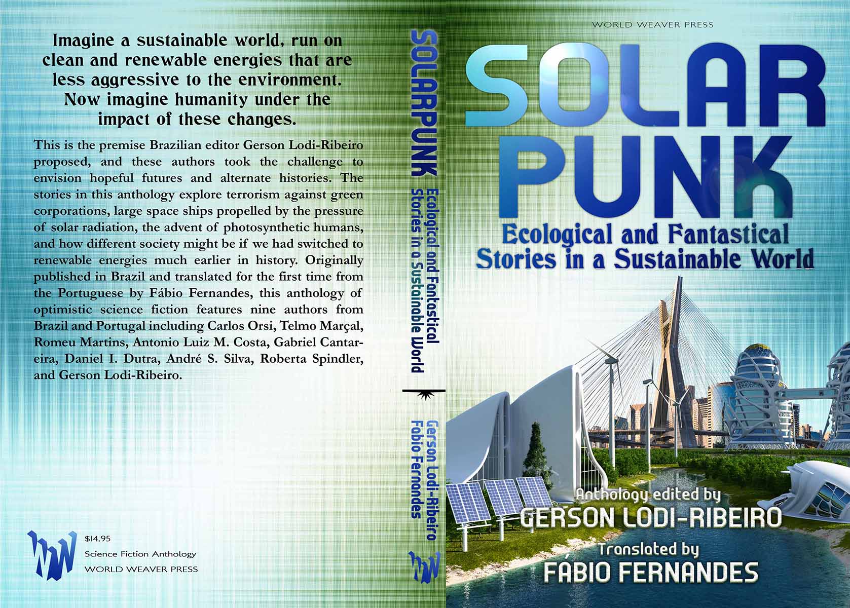 livro: Solarpunk: Histórias Ecológicas e Fantásticas em um Mundo Sustentável,  de Gerson Lodi-Ribeiro