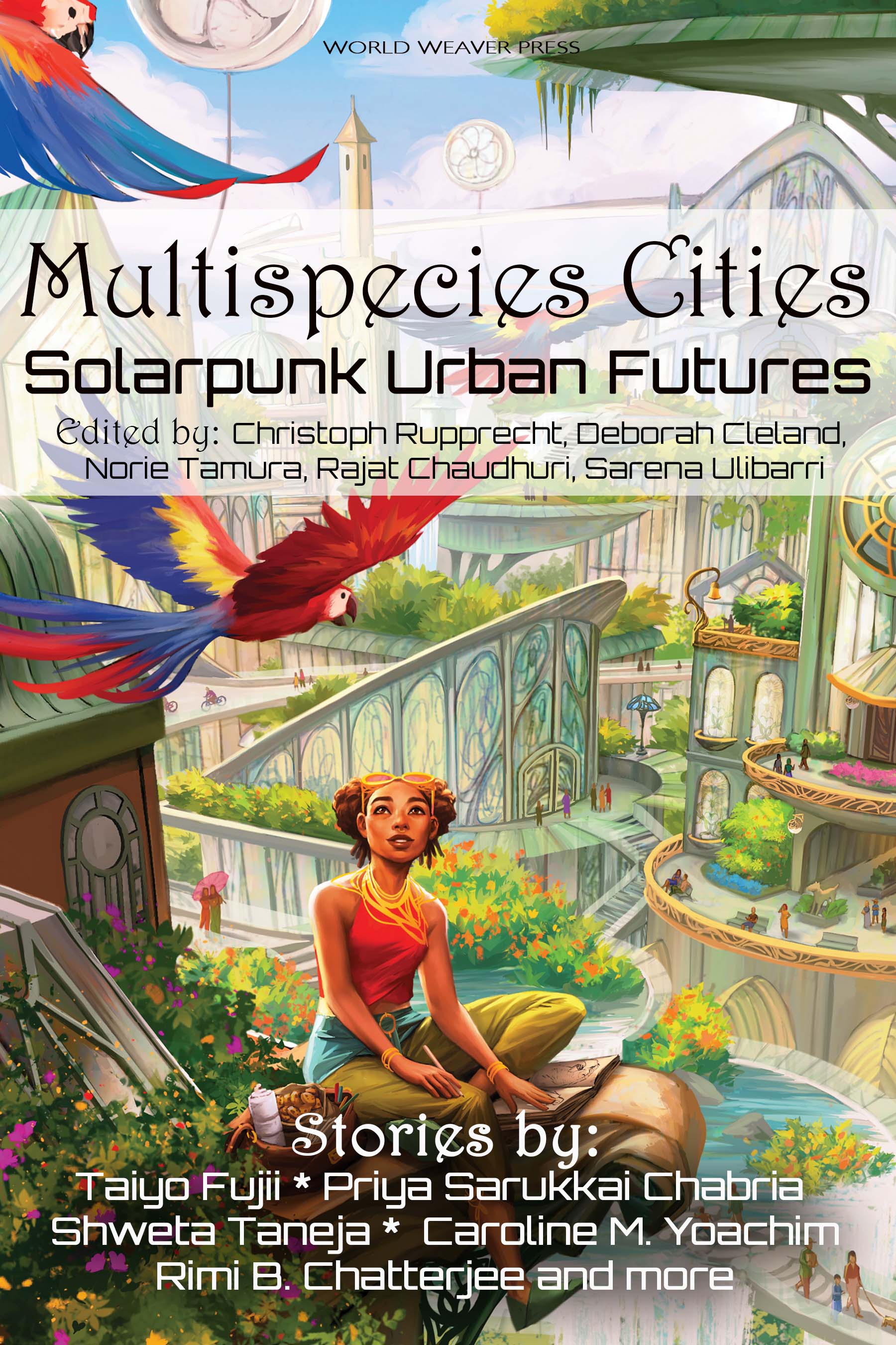 Cover image of Multispecies Cities book with illustation and title